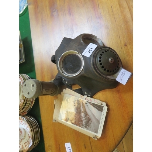 211 - Gas Mask, Dimming Fluid and WW2 Ephemera