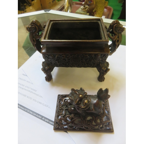 328 - Bronze Chinese Incense Burner, Six Character Back Stamp