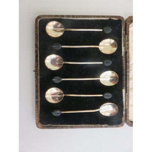 101 - Case of Six Silver Coffee Spoons