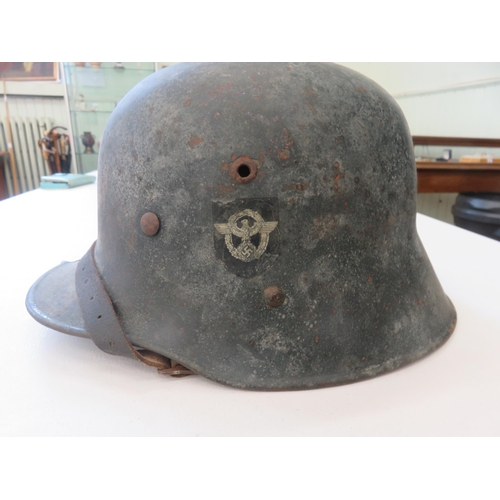 257 - German WW2 Police Stalhelm