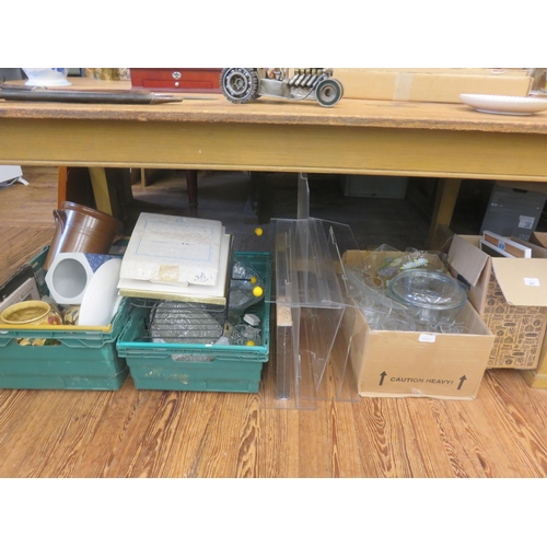 281 - Four Boxes of Glass, Pictures, Bric-a-Brac etc