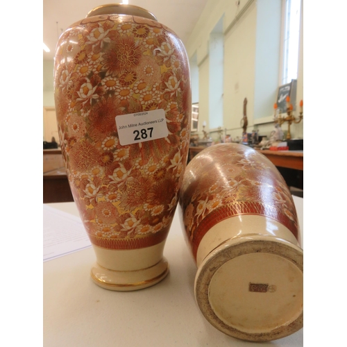 287 - Pair of Satsuma Vases