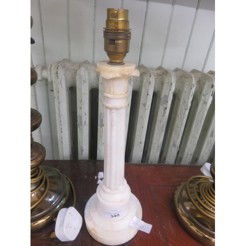 349 - Alabaster Lamp Vase  Column