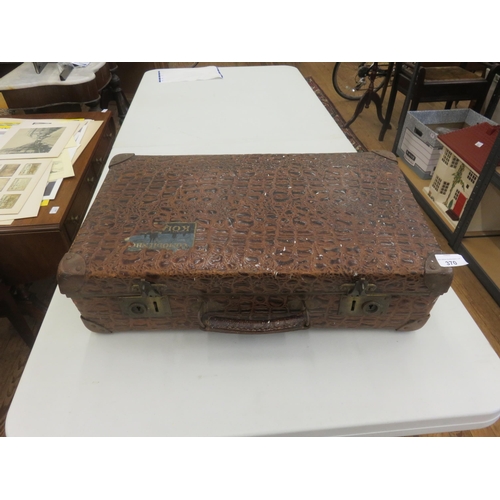 370 - Crocodile Skin Suitcase