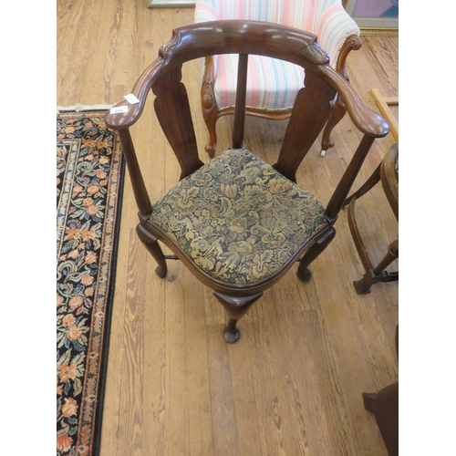 374 - Georgian Oak Corner Chair (AF)