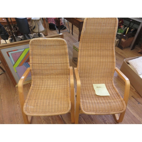 376 - Pair of Wicker Armchairs