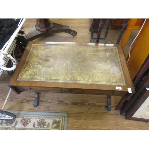 388 - Mahogany Leather Topped Sofa Table