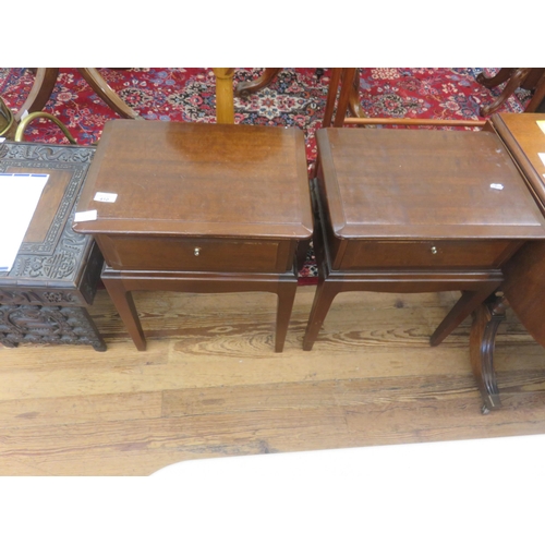 410 - Pair of Mahogany Modern Bedside Cabinets