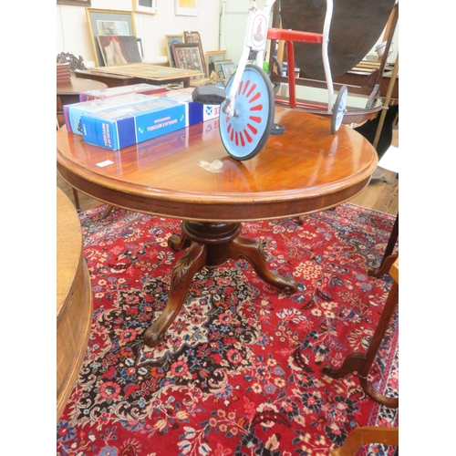 416 - Mahogany Snap Top Circle Table