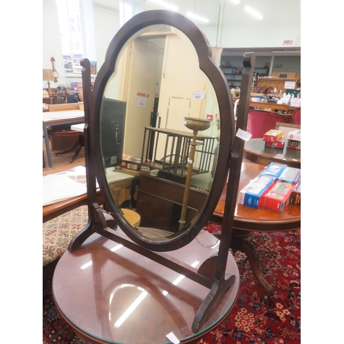 421 - Mahogany Framed Dressing Mirror