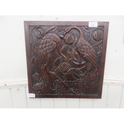 45 - Carved Wooden Panel