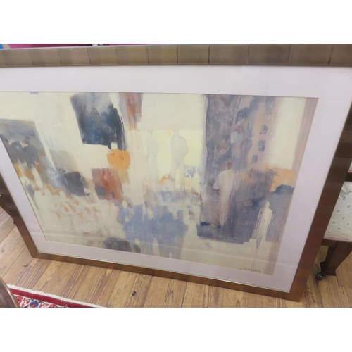 69 - Large Gilt Framed Abstract Print