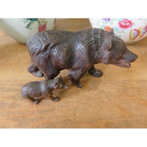 270A - Two Black Forest Type Carved Wood Models of Bears