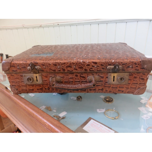 307 - Crocodile Skin Suitcase