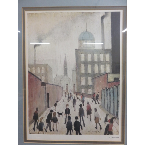 1 - Signed L S Lowry Print - Mrs Swindell's Picture - Fine Art Trades Guild Stamp to Margin.