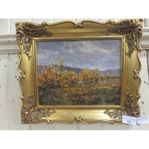 11 - Gilt Framed Oil Painting - Autumn Landscape, Howard Butterworth