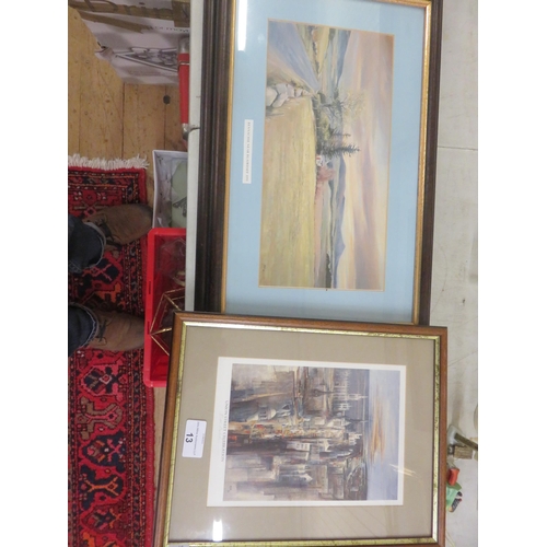 13 - Three Framed Eric Auld Prints  - Dyce, - Bennachie, - Union Street Celebration