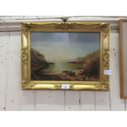 17 - Framed Oil Painting - Cove Bay - G Walker