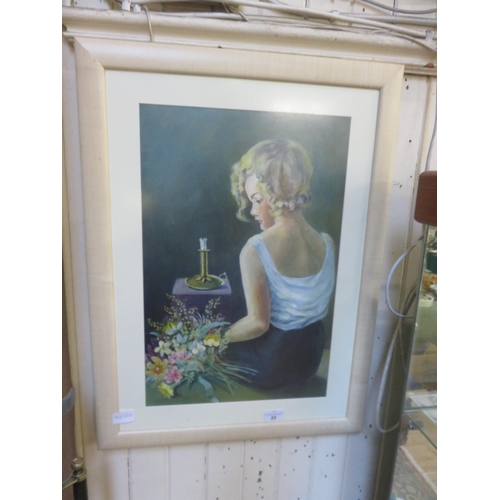 22 - Framed Paining - Flower Girl - Nora Padar