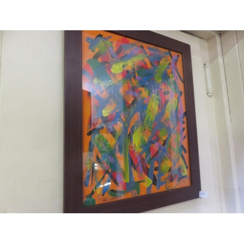 25 - Framed Painting Abstract - Cho - by McIntosh Cooper