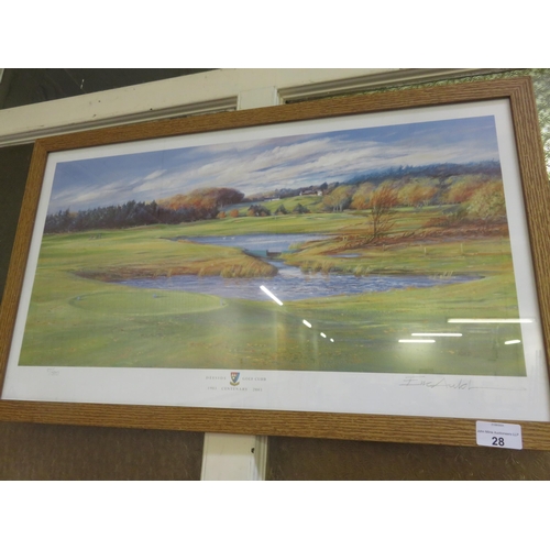 28 - Signed Eric Auld Print - Deeside Golf Centenary