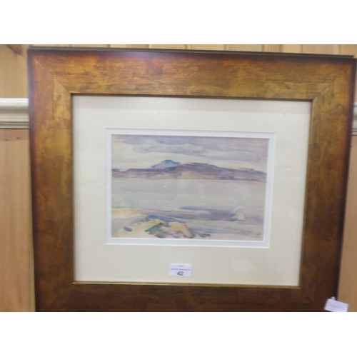 42 - Framed Watercolour - Benmore and Burs - William Mervyn Glass