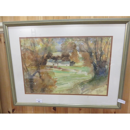 43 - Framed Watercolour - A Rural Dwelling - Ken Frewin