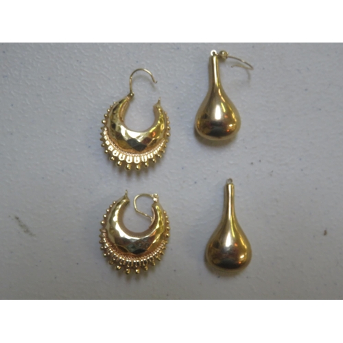 82 - Two Pairs of 9ct Gold Earrings 5.4gms