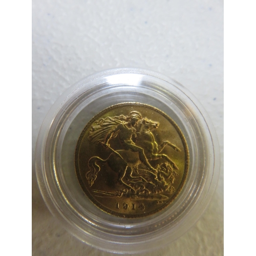 90 - George V 1914 Gold Half Sovereign