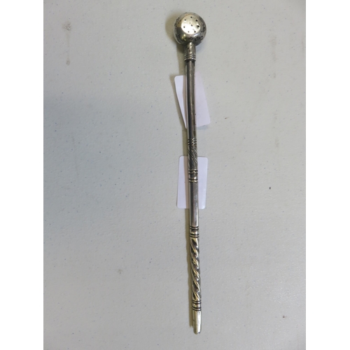 122 - White Metal Stirrer