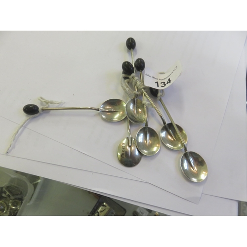 134 - Birmingham Silver Coffee Spoons