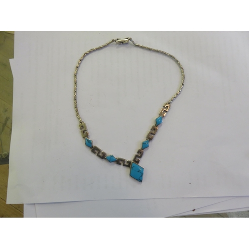 141 - Silver Turquoise Necklace