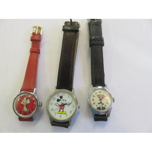 148 - Vintage Novelty Watches, Snoopy, Hopalong Cassidy, Mickey Mouse