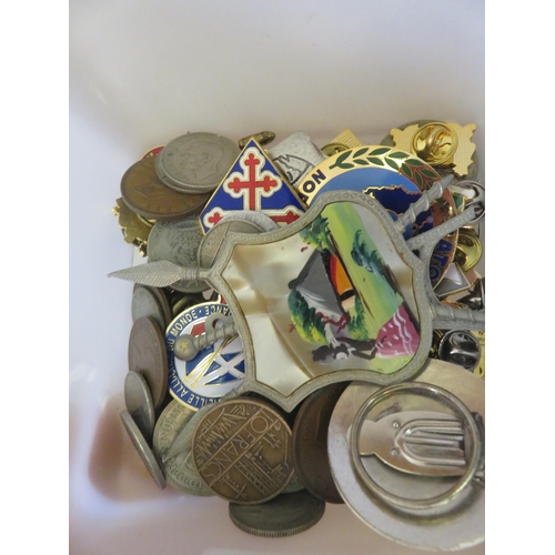 188 - Mixed Lot of Coins and Pin Badges