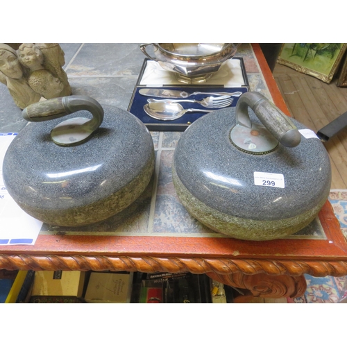 299 - Pair of Granite Curling Stones