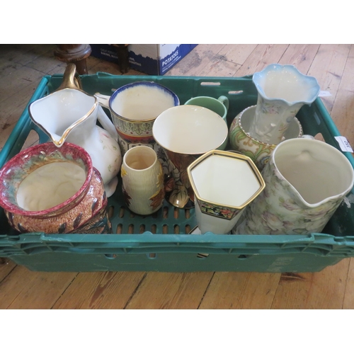 352 - Box containing Various Jugs and Vases