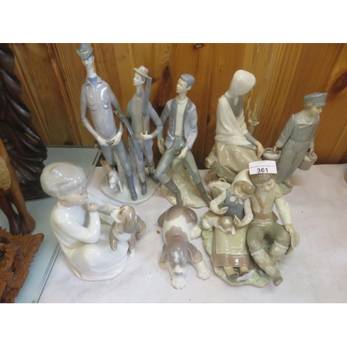 361 - Quantity of Lladro and Nao Figurines