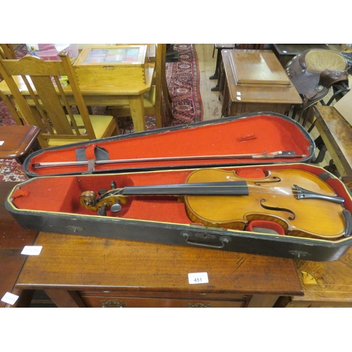 391 - Cased Violin