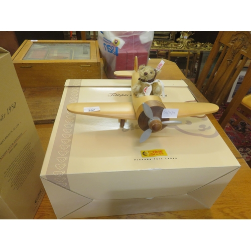 397 - Steiff 'Teddy Bear with Wooden Airplane' Box and Paperwork