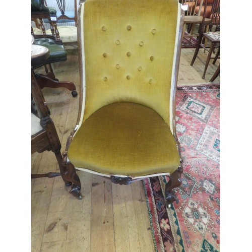 407 - Victorian Rosewood Framed Nursing Chair