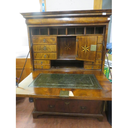 475 - Late 18th Century Walnut Secretaire Cabinet on Four Drawer Chest