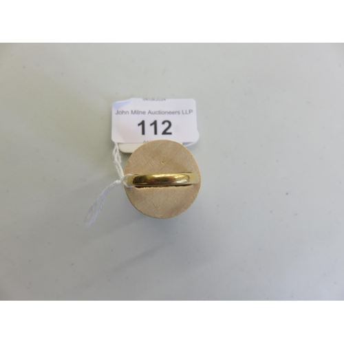 112 - 22ct Gold Wedding Band 3.1 grams