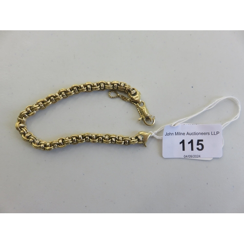 115 - 18ct Gold Link Bracelet, 14.9 grams