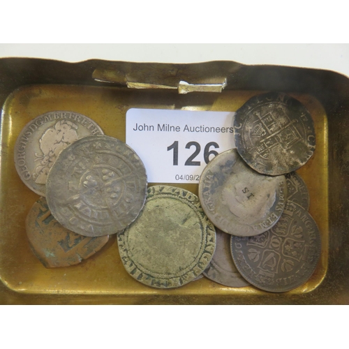 126 - Small lot of Old British Coins, James VI, Charles II etc.