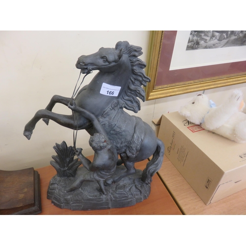 166 - Metal Horse Figure Group