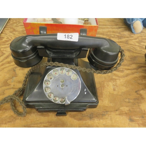 182 - Bakelite Rotary Phone (Damaged)