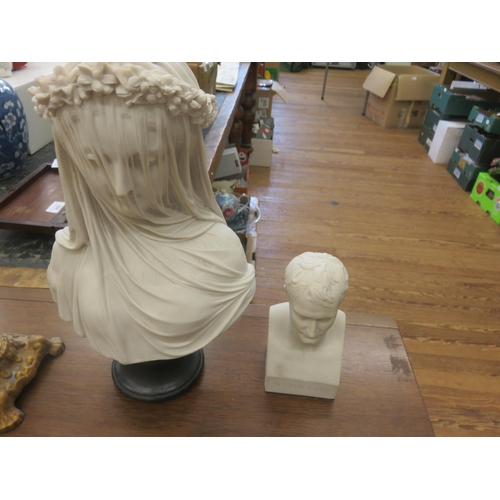 200 - Large Female Bust and small Bust of Napoleon