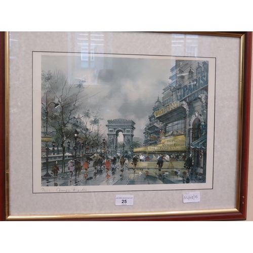 25 - Framed Print - Paris Champs Elysees