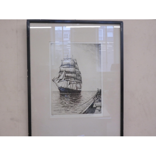 27 - Framed Etching 