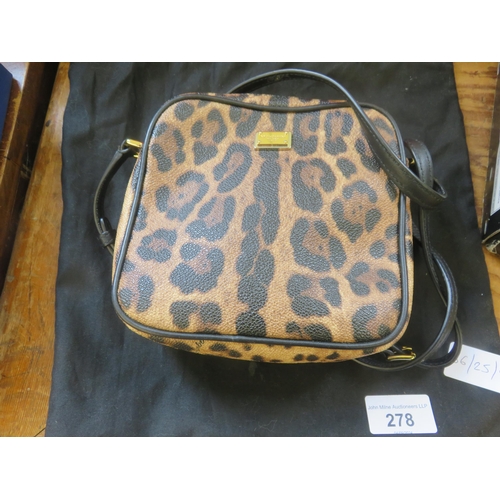 278 - Dolce & Gabbana Leopard Print Bag and Dust Cover